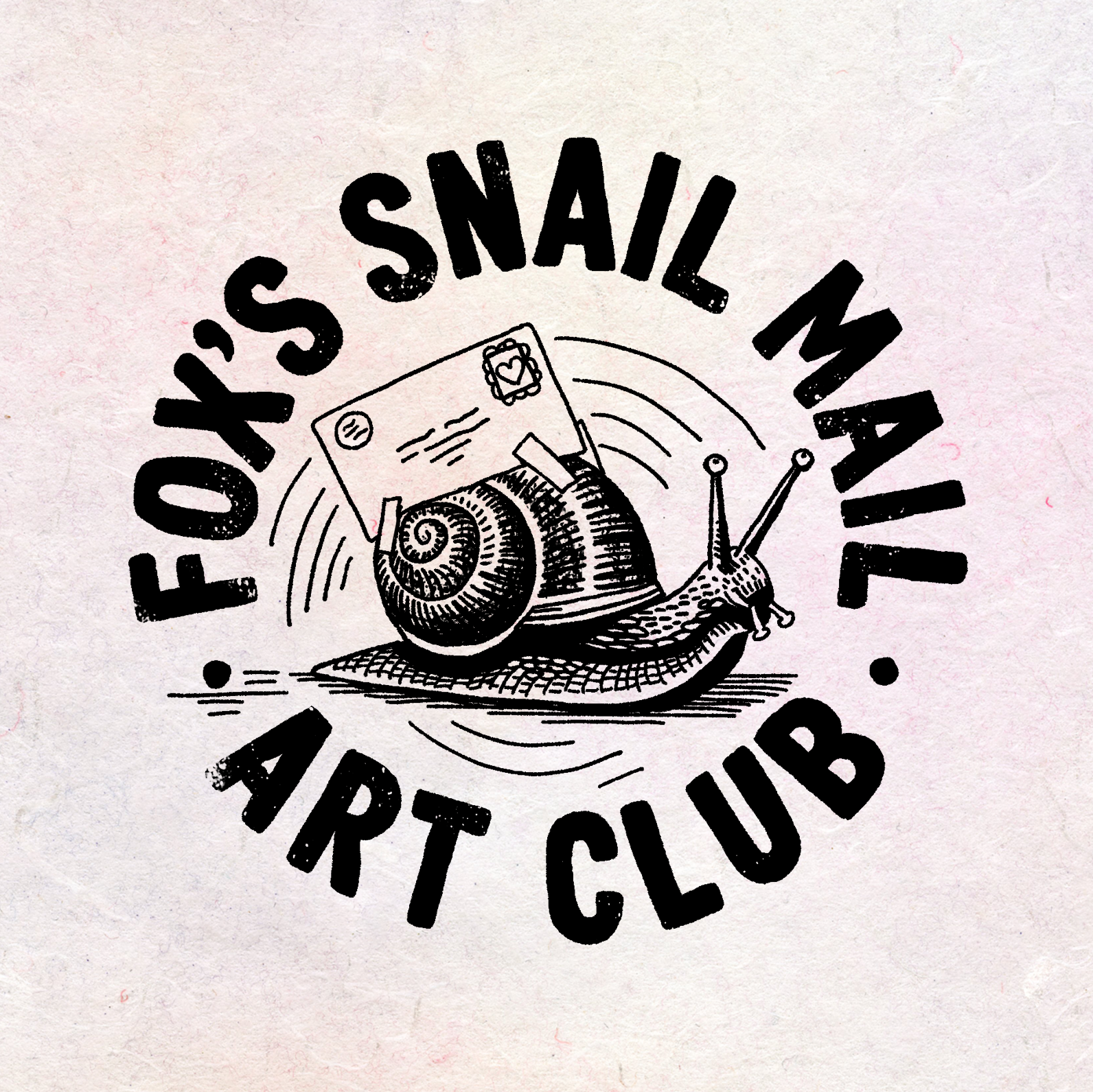 Fox’s Snail Mail Art Club - Monthly Screen Printed Delights + 10 Stickers