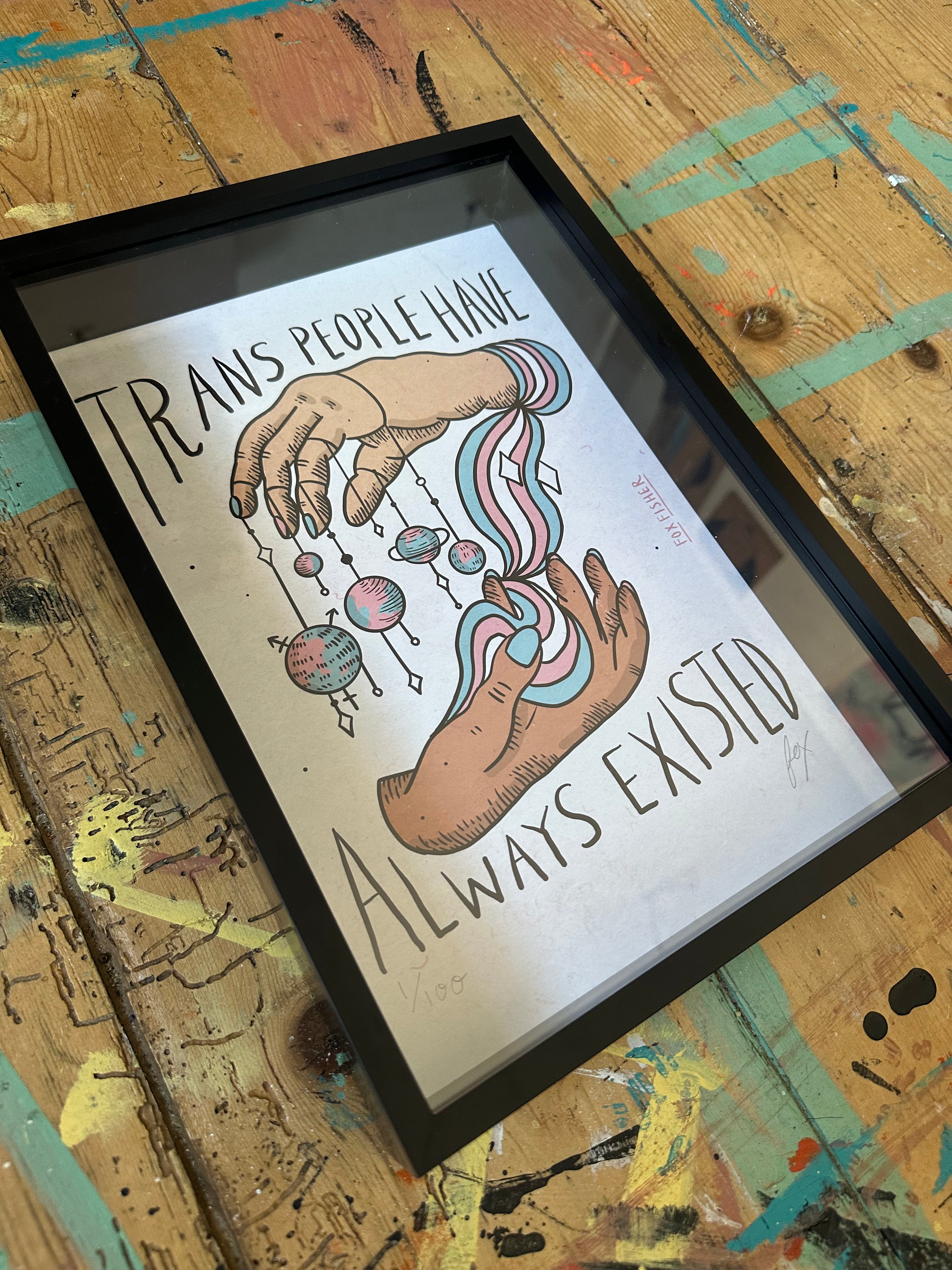 Trans People Have Always Existed - Double-Sided Joy Art Print
