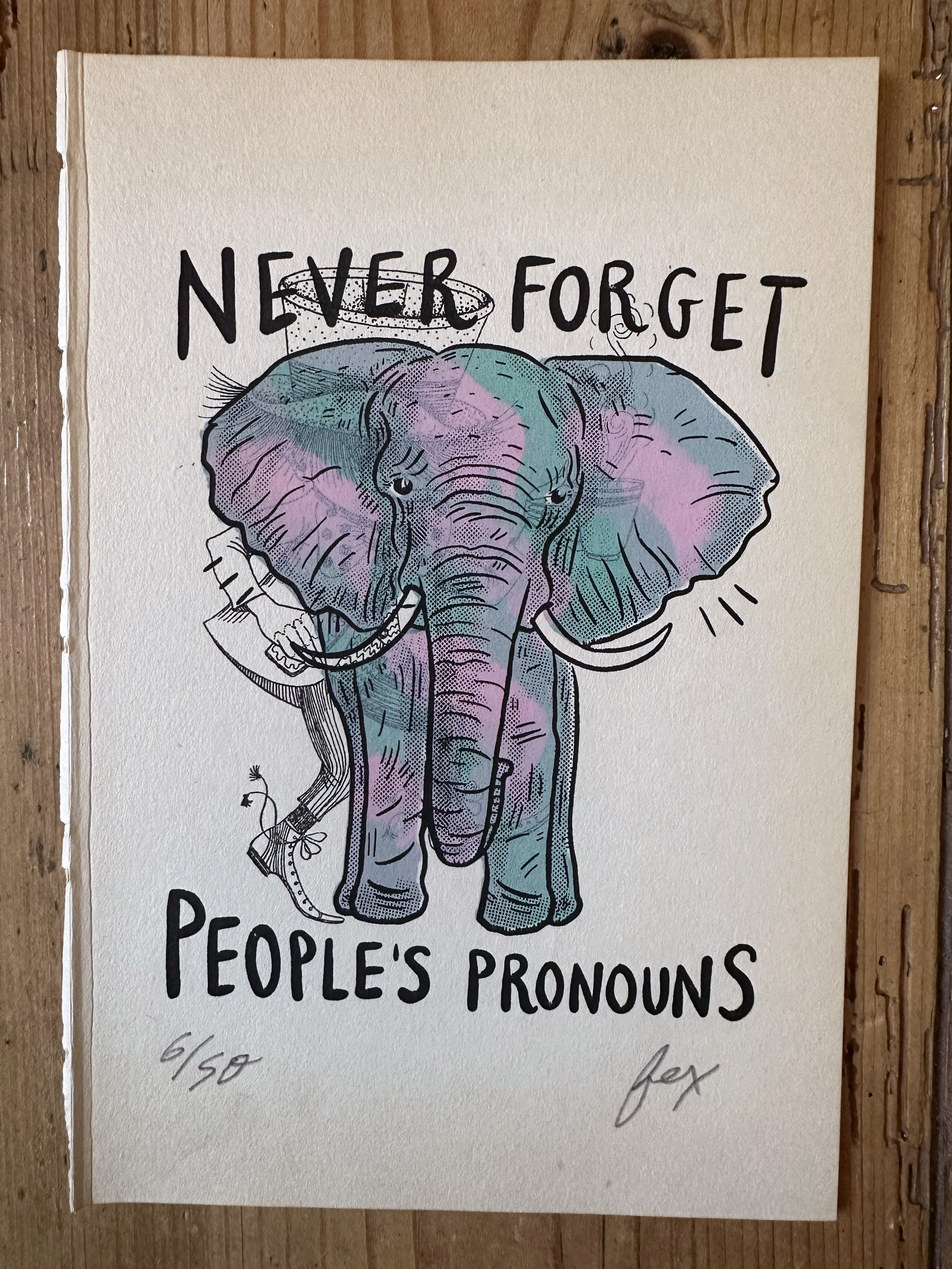 Never Forget Elephant Art