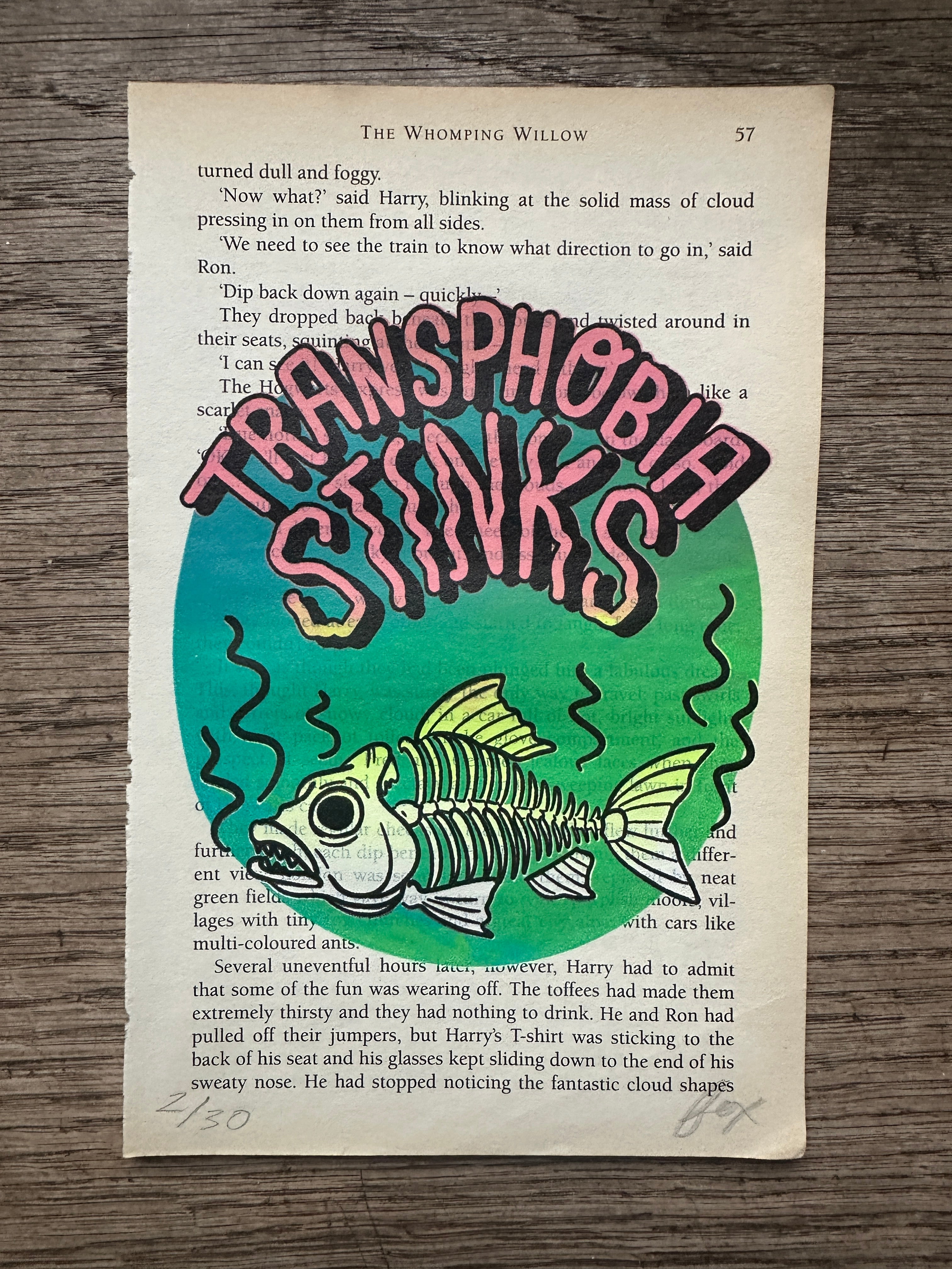 Transphobia Stinks! — Limited Edition Screenprint