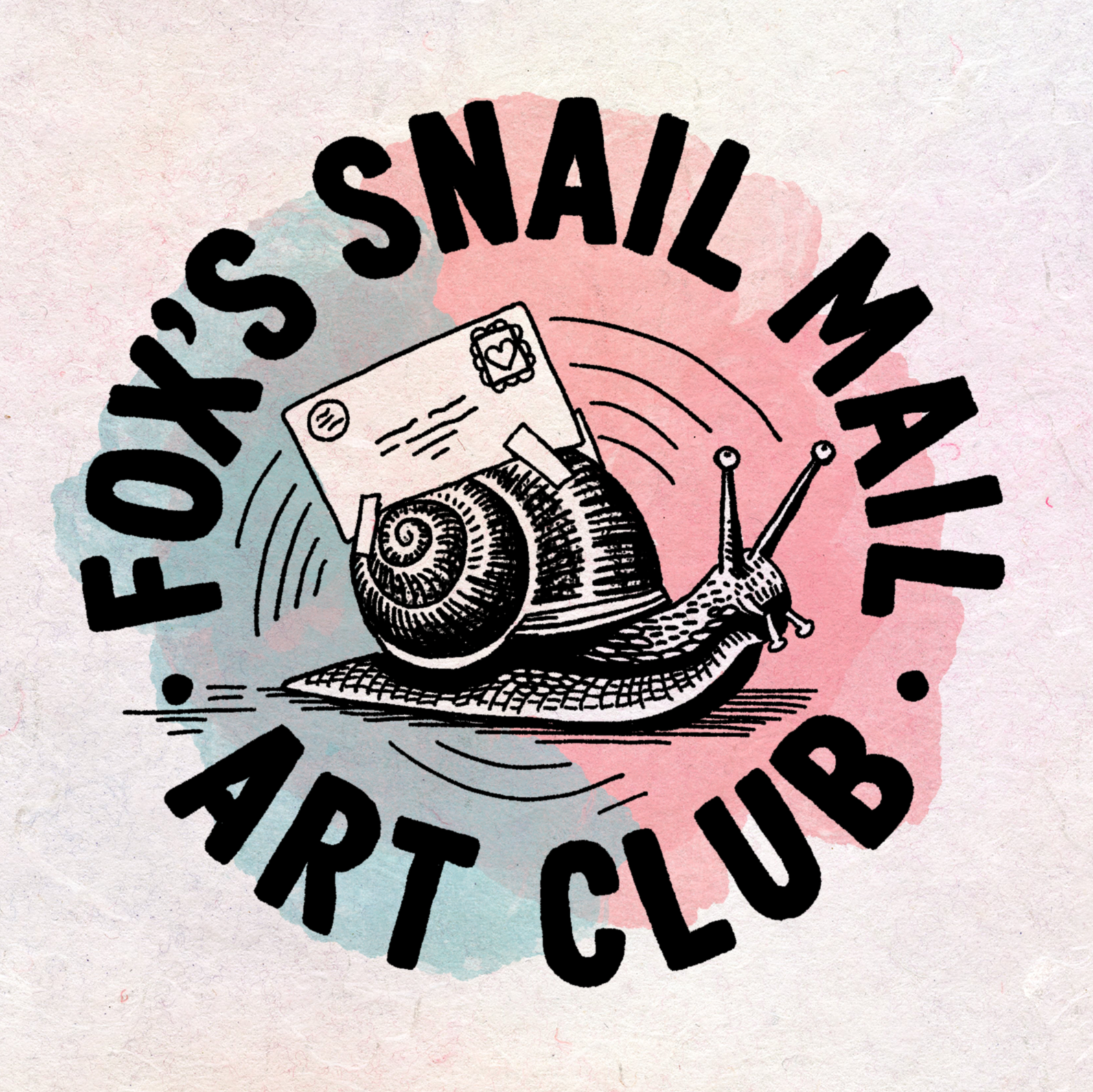 Fox’s Snail Mail Art Club - Monthly Screen Printed Delights + 10 Stickers