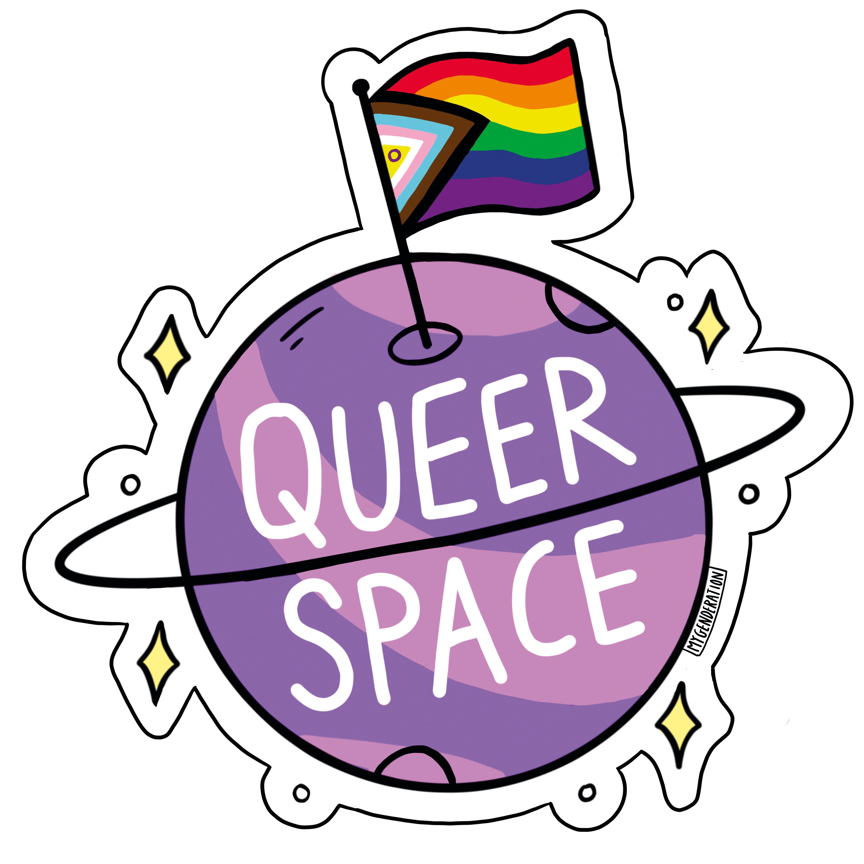 Queer Space Enamel Pride Pin Badge