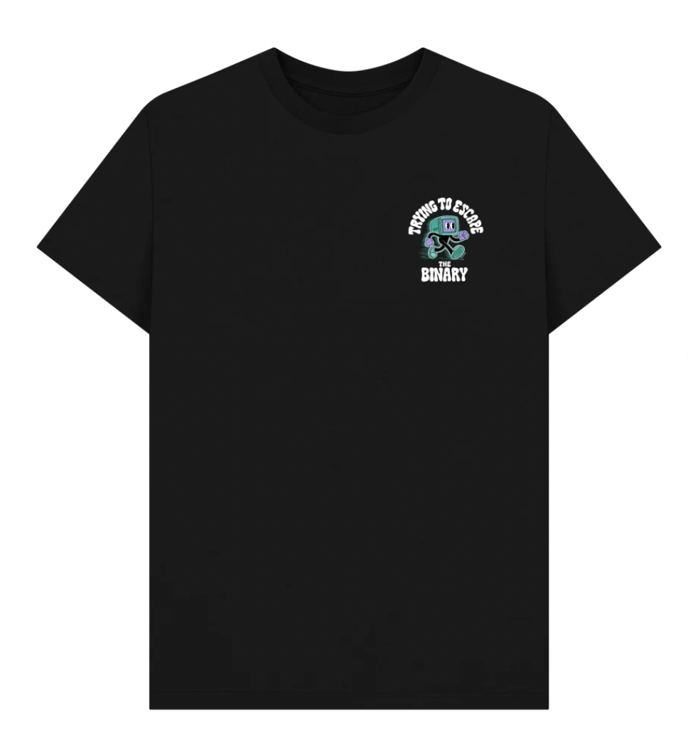 Trying to Escape the Binary Tee - Front & Back Print
