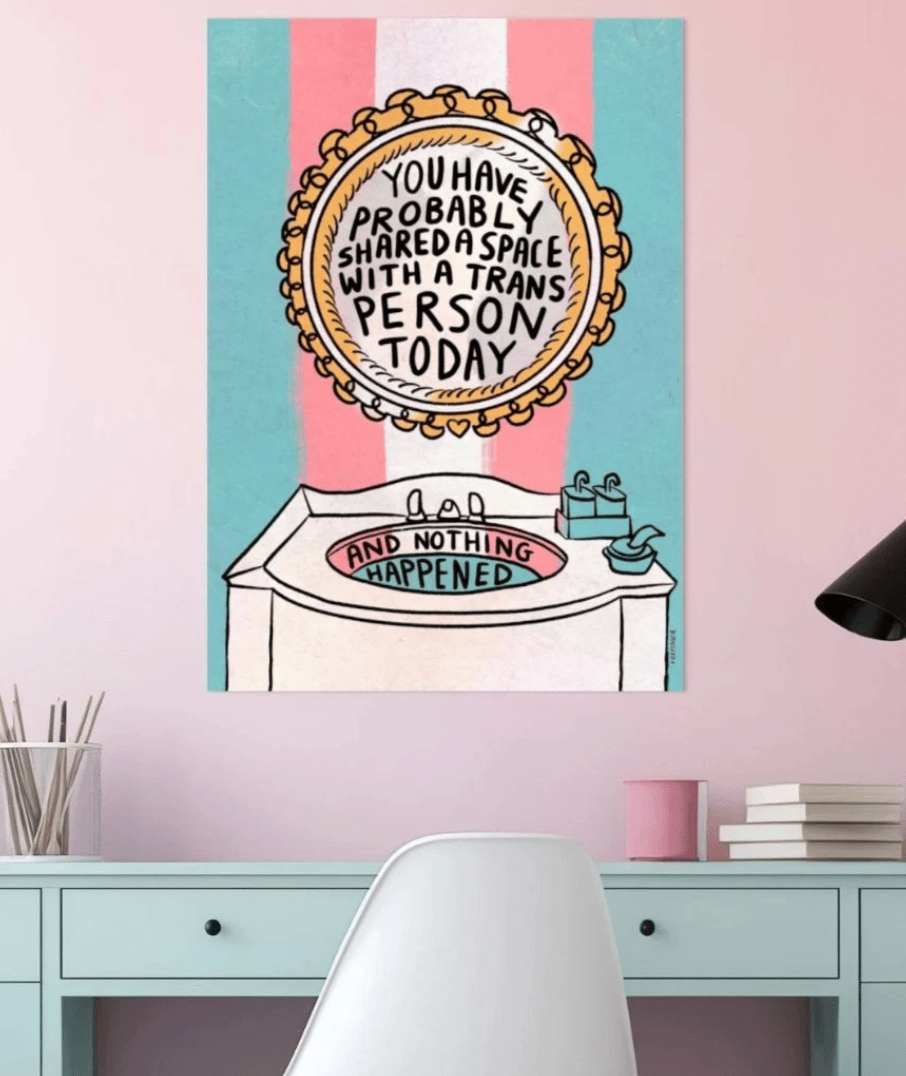 You Have Probably Shared A Space With A Trans Person Today - Art Print