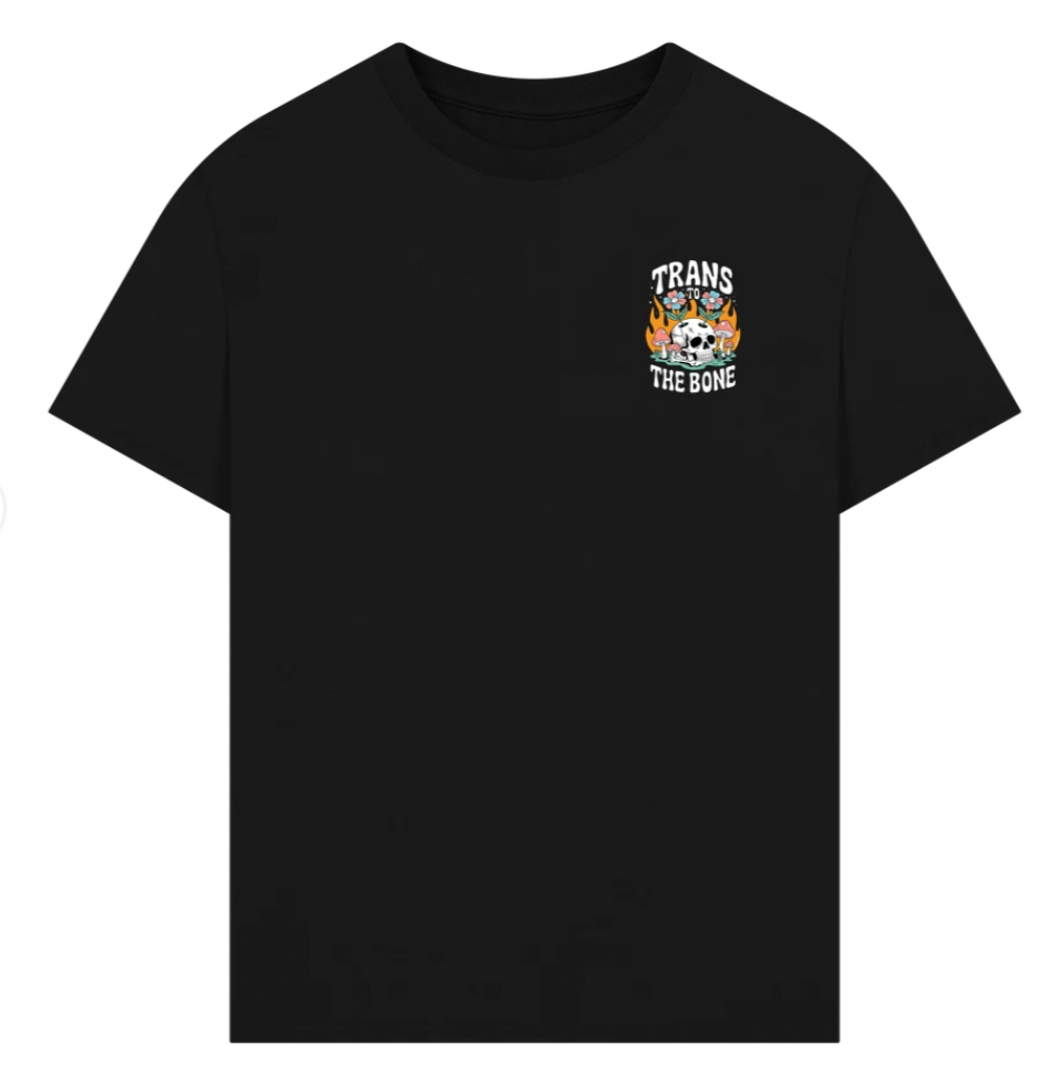 Trans to the Bone -- Organic Oversize Premium Front & Back Design Tee