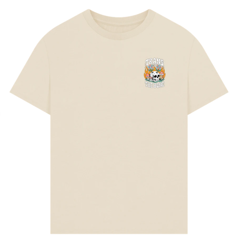 Trans to the Bone -- Organic Oversize Premium Front & Back Design Tee