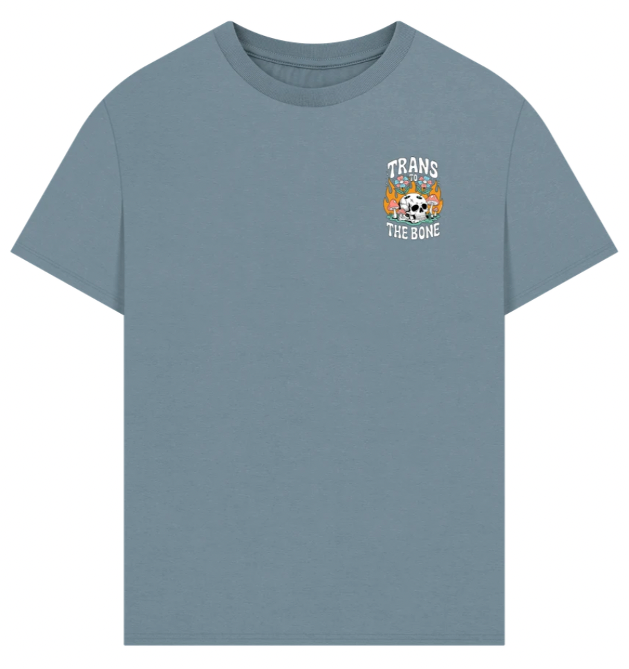 Trans to the Bone -- Organic Oversize Premium Front & Back Design Tee