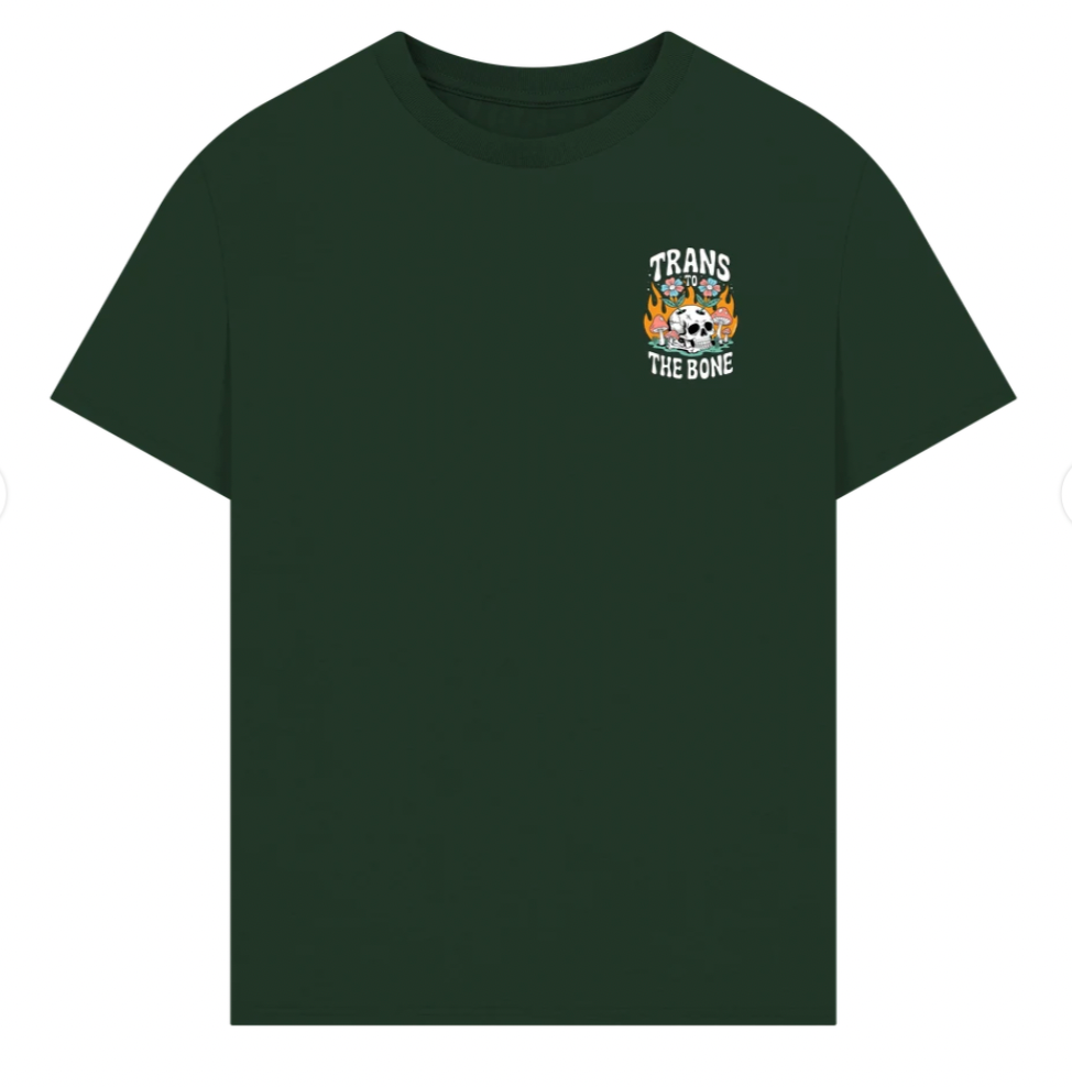 Trans to the Bone -- Organic Oversize Premium Front & Back Design Tee