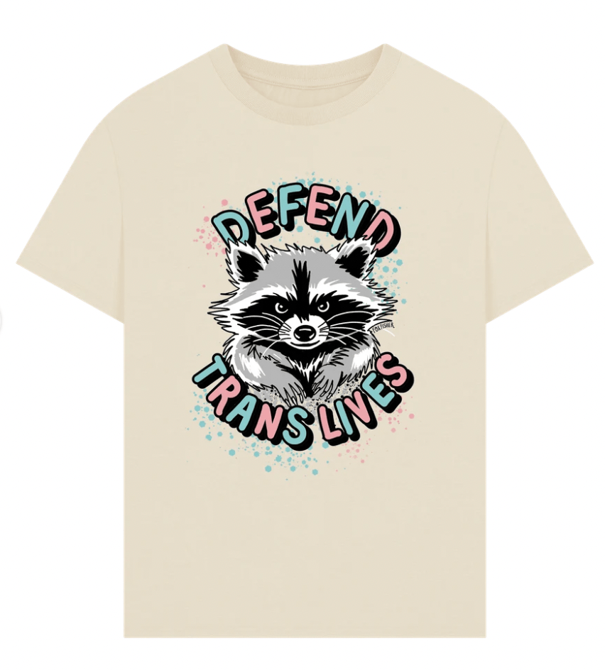 Oversized Organic Cotton Raccoon Tee