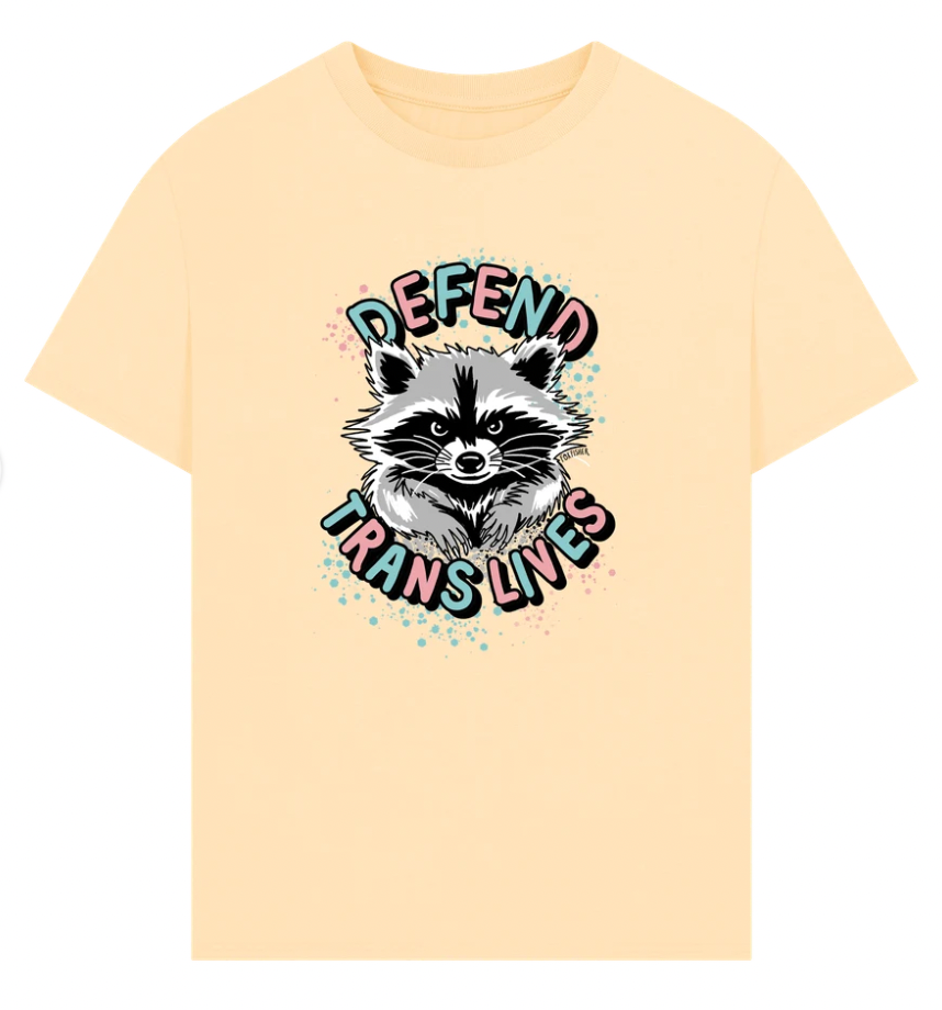 Oversized Organic Cotton Raccoon Tee
