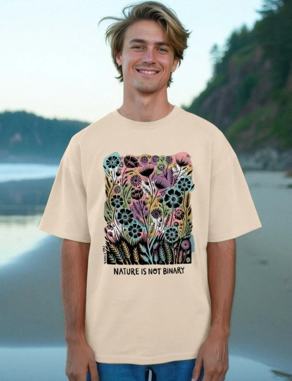 Nature Is Not Binary - Oversized T-Shirt