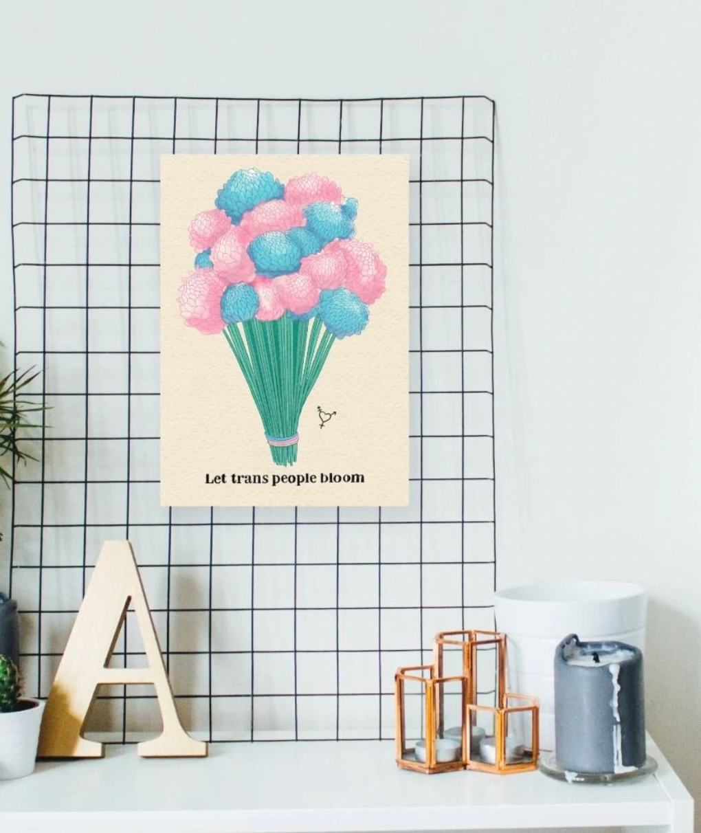 Let Trans People Bloom - Art Print