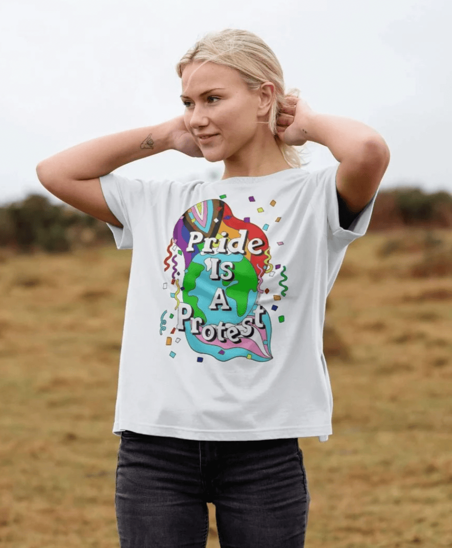 Pride is a Protest (femme style t-shirt)