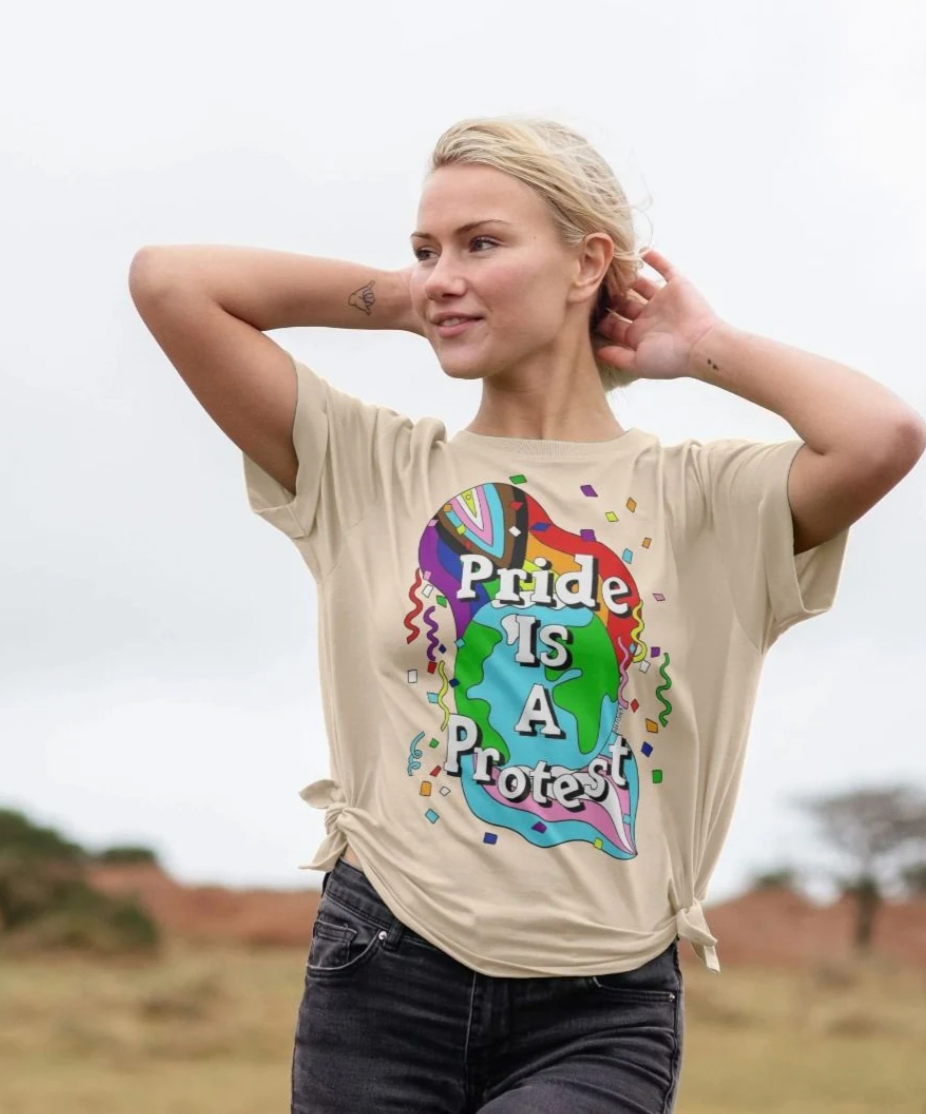 Pride is a Protest (femme style t-shirt)