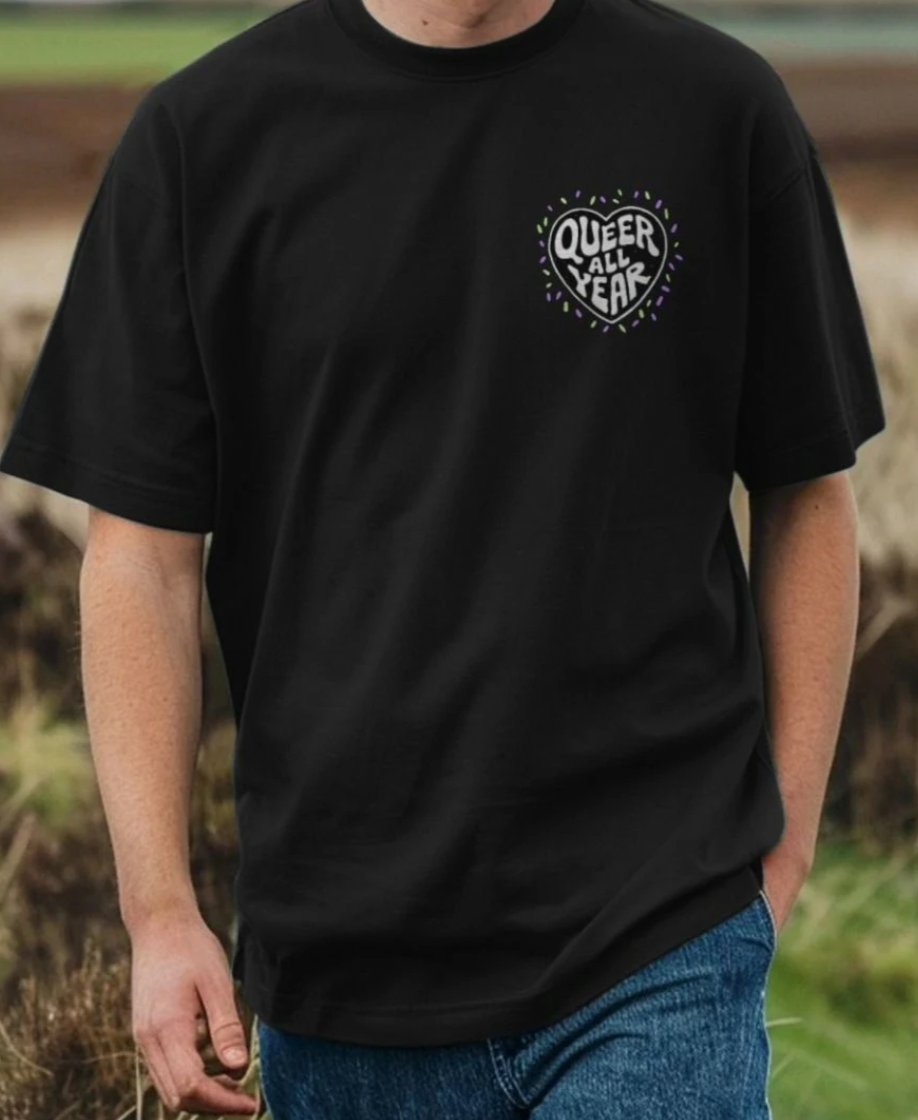 Queer All Year - Double Design Premium Unisex TShirt