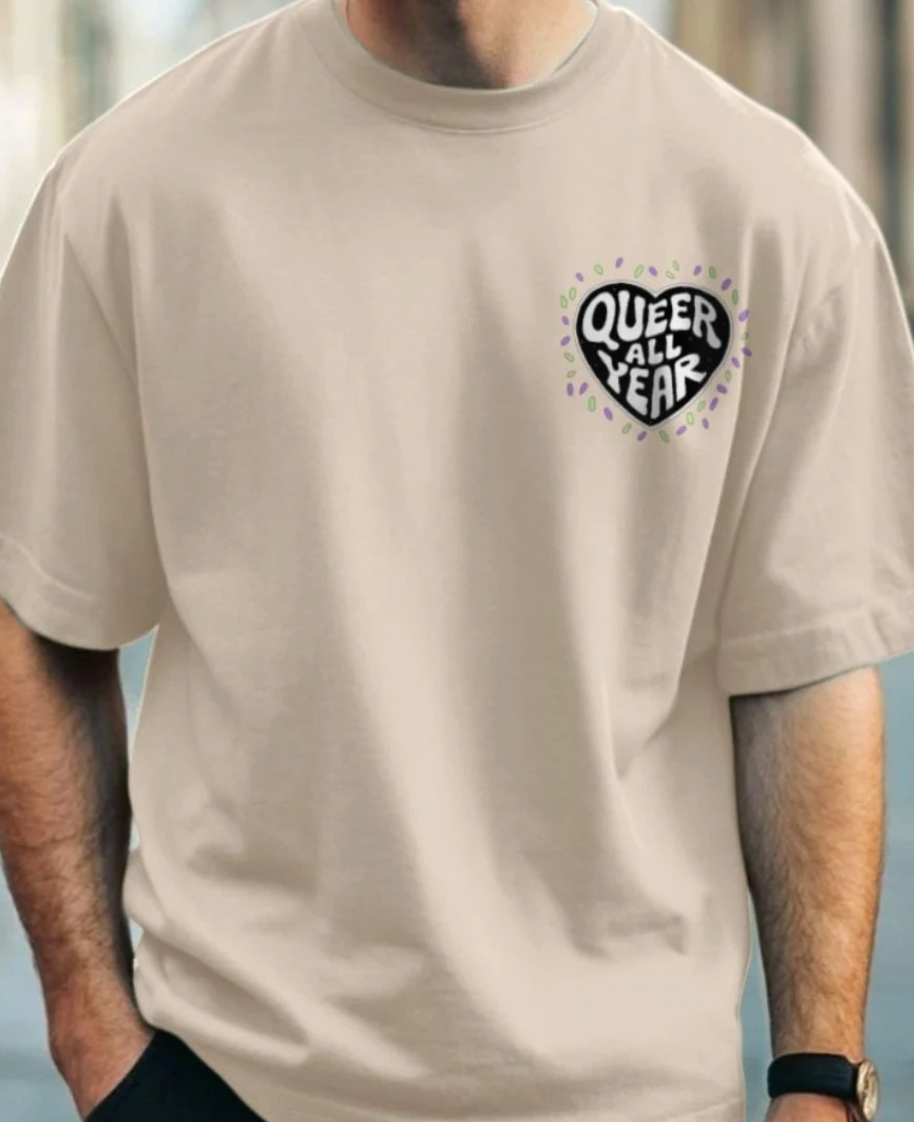 Queer All Year - Double Design Premium Unisex TShirt