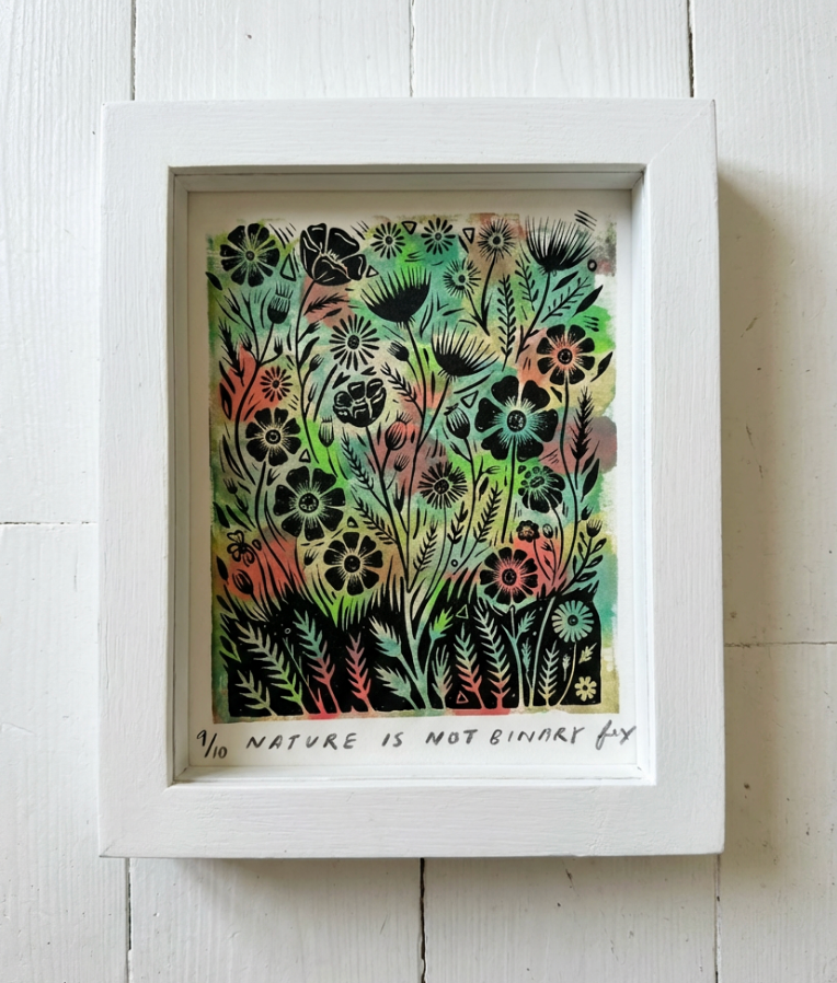 Nature Is Not Binary - Screen Printed Art