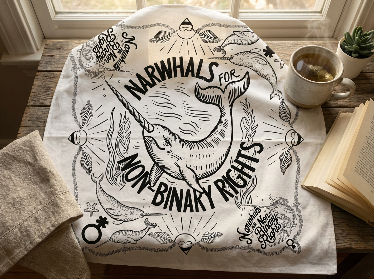Narwhals for Non-Binary Rights - Bandana