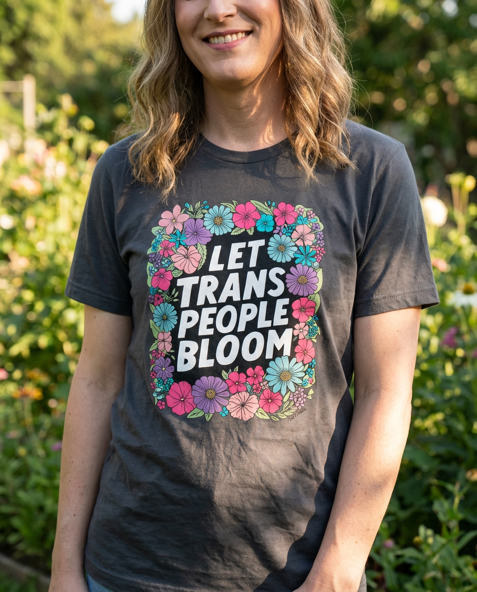 Let Trans People Bloom (unisex) t-shirt