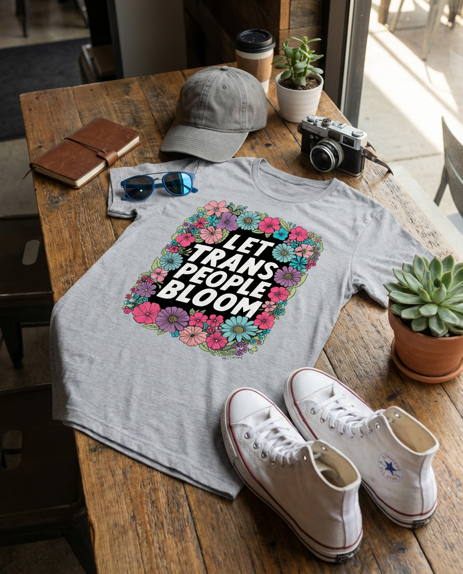 Let Trans People Bloom (unisex) t-shirt