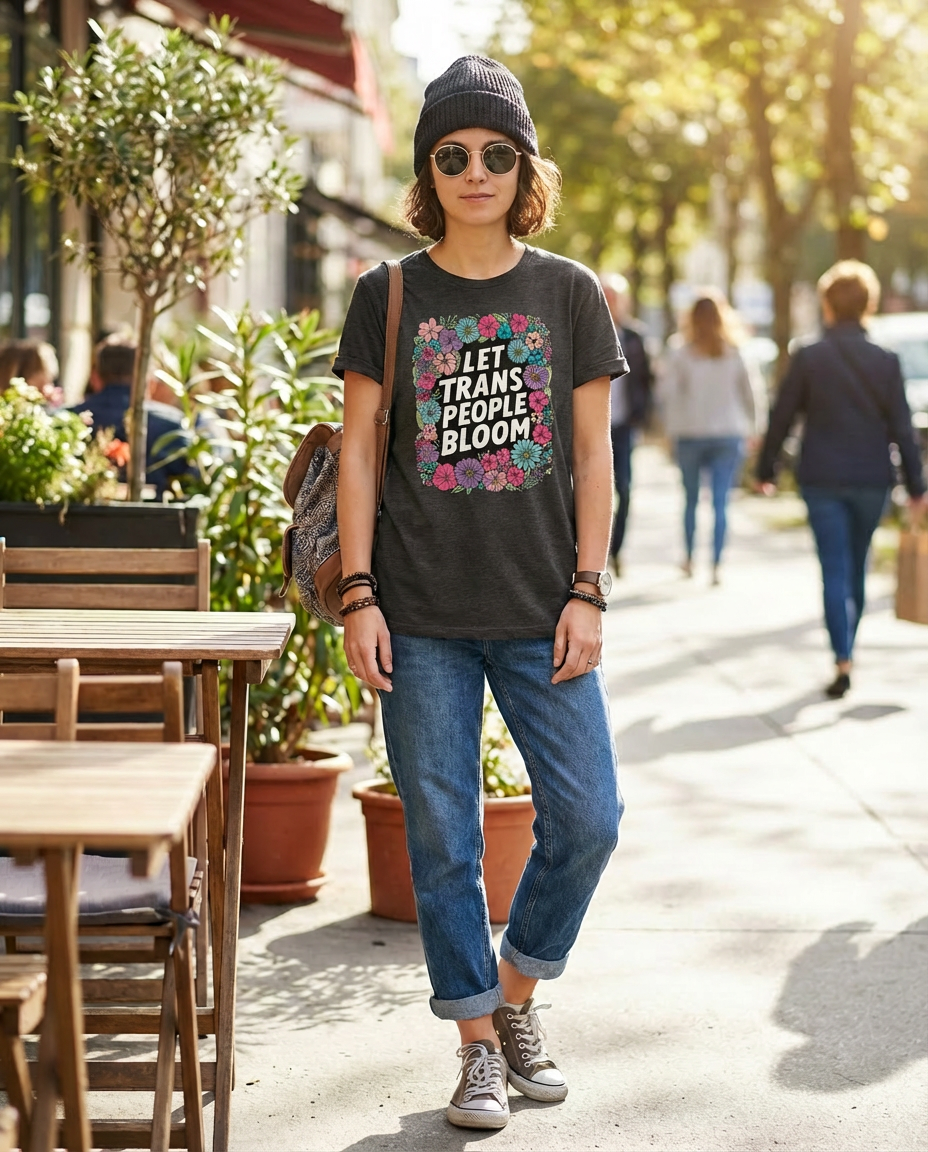 Let Trans People Bloom (unisex) t-shirt