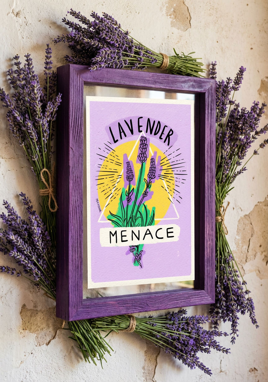 Lavender Menace Art Print | Feminist Lesbian Wall Art Poster | LGBTQ Pride Decor