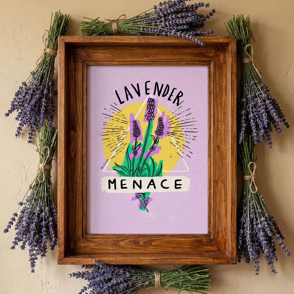 Lavender Menace Art Print | Feminist Lesbian Wall Art Poster | LGBTQ Pride Decor