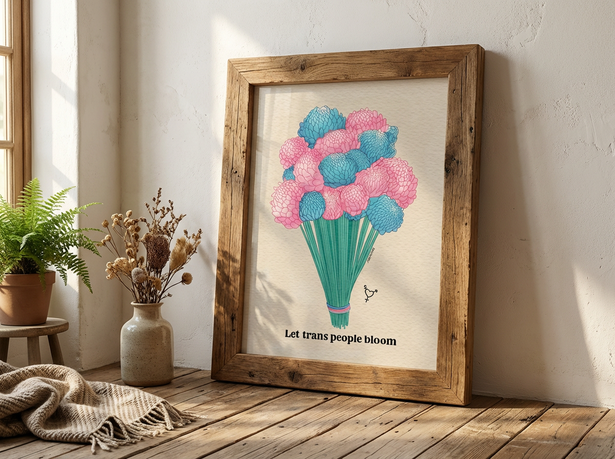 Let Trans People Bloom - Art Print