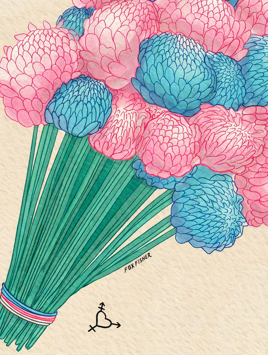 Let Trans People Bloom - Art Print