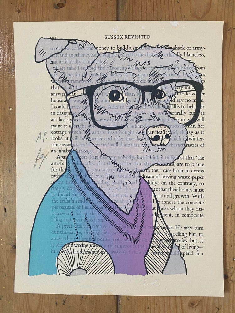 Clever Screen Print + Free Grumpy Dog Print