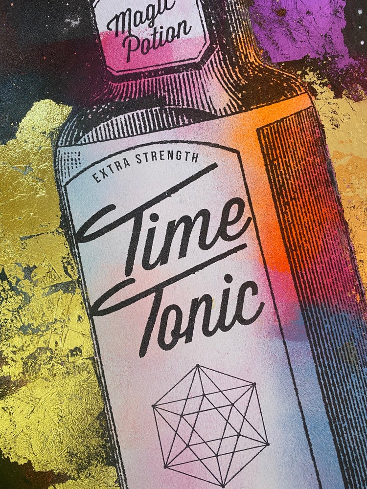 TIME TONIC Wooden Screen Print