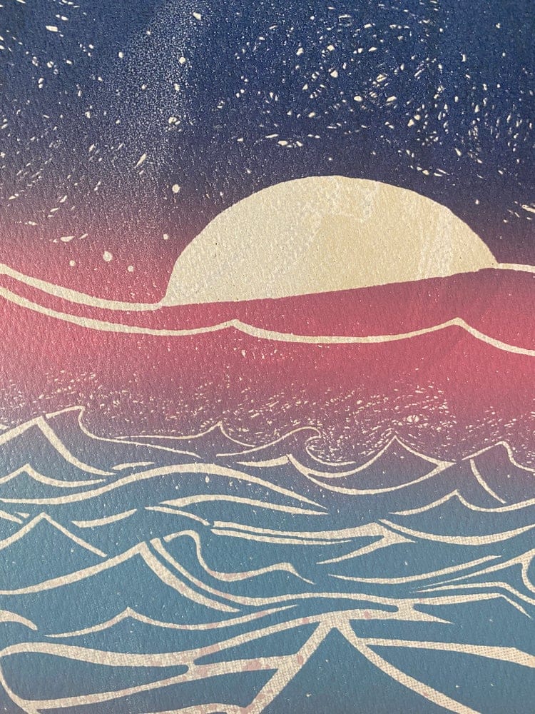Down to the Stormy Sea Screen Print
