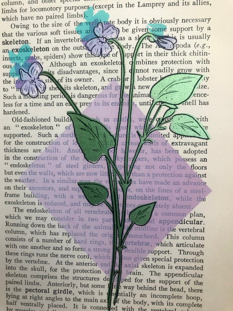 Charmer Screen Printed Book Page