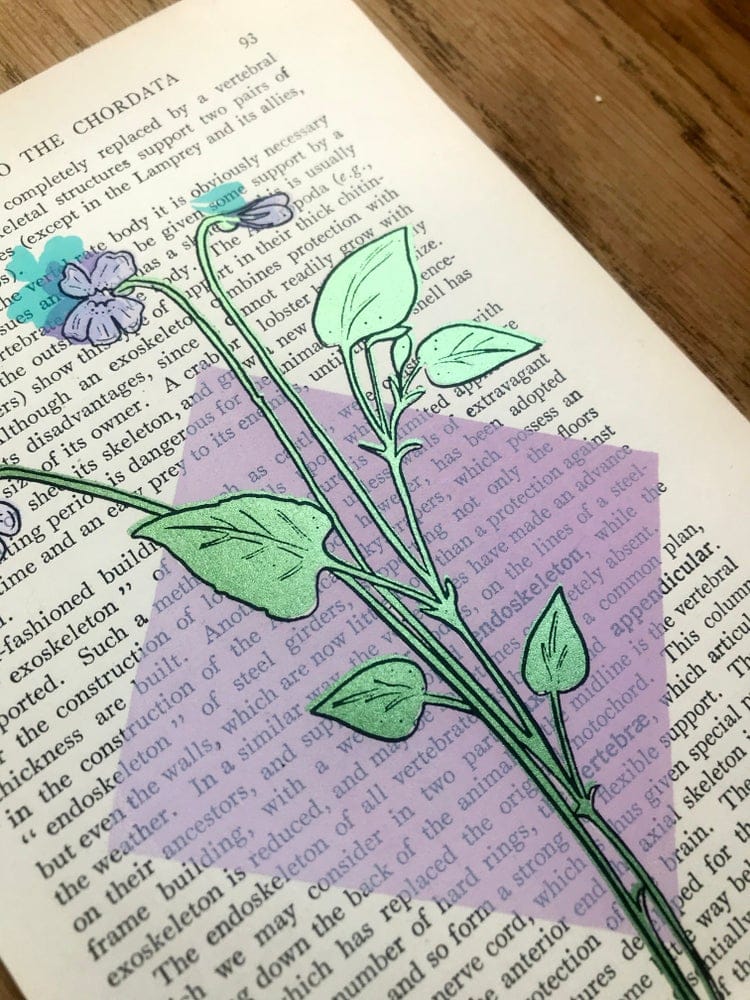 Charmer Screen Printed Book Page