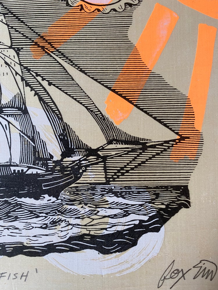 Beware the Grimace Fish Wooden Screen Print