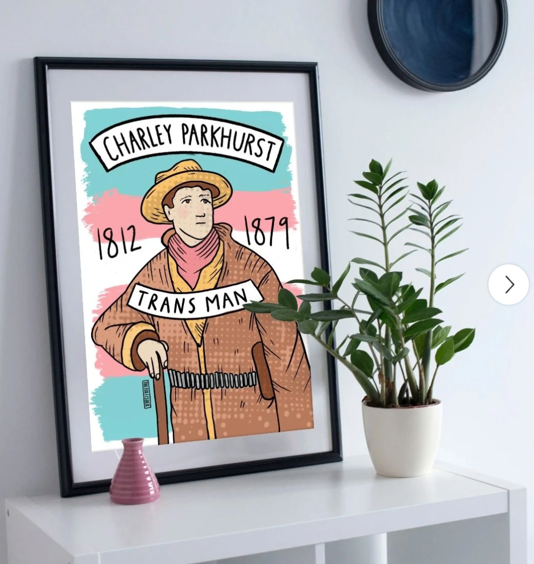 Charlie Parkhurst, Trans Man Art Print