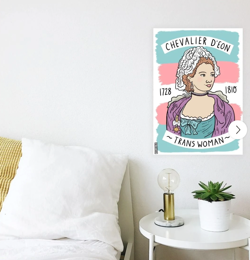 Chevalier d'Eon, Trans Woman Art Print