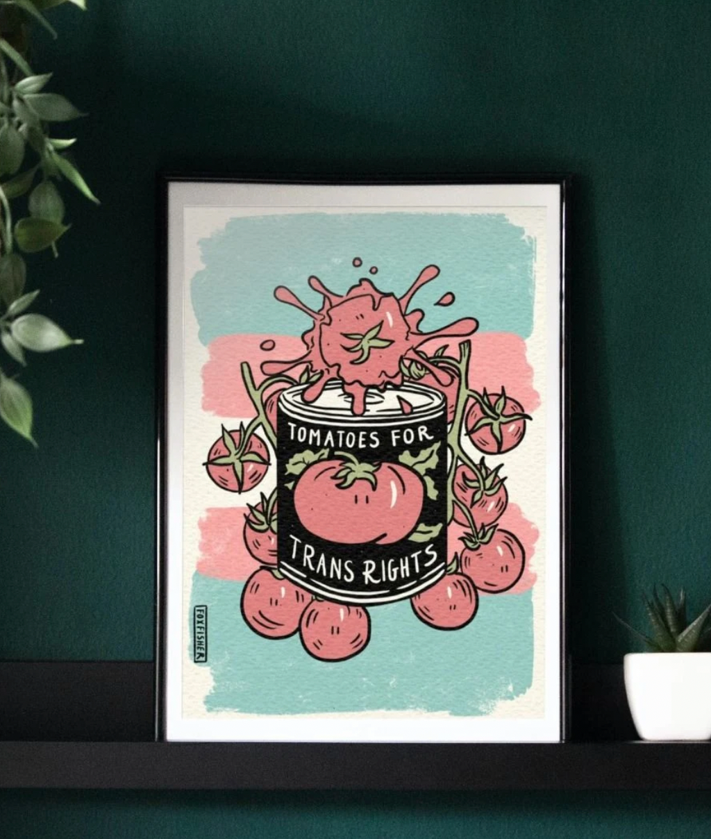 Tomatoes for Trans Rights Art Print