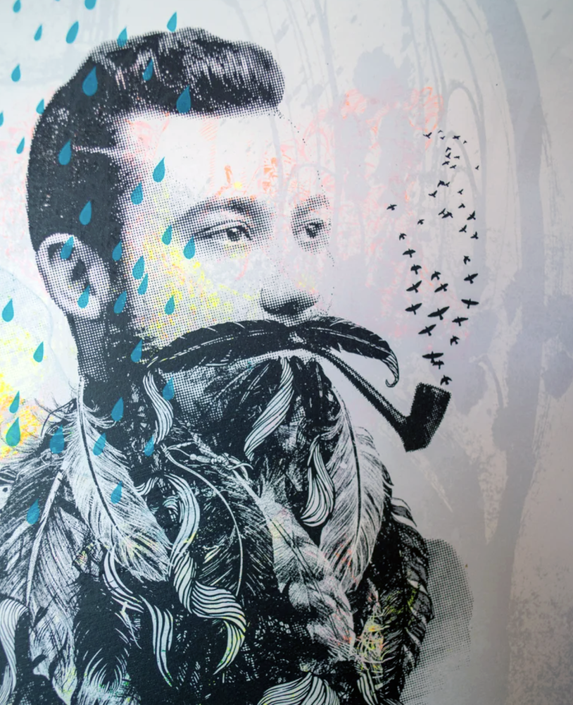 Through The Vanity of Time We Are Looping Cotton Screen Print