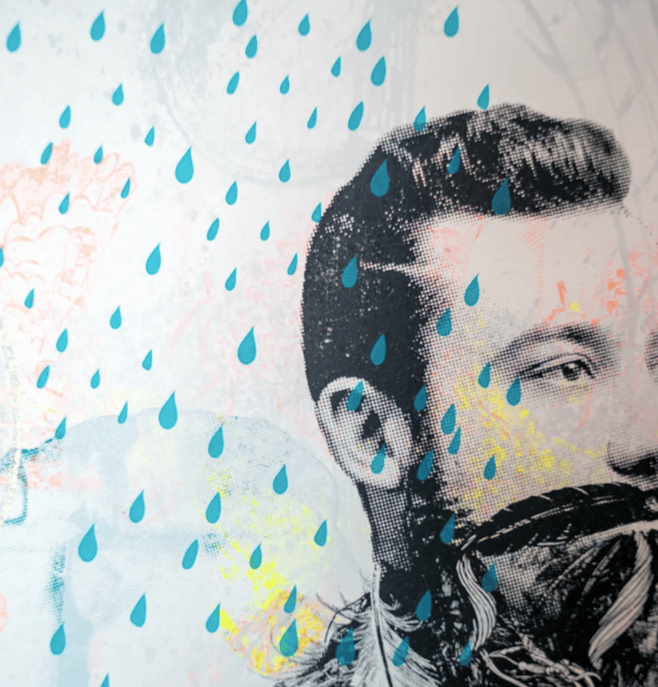 Through The Vanity of Time We Are Looping Cotton Screen Print