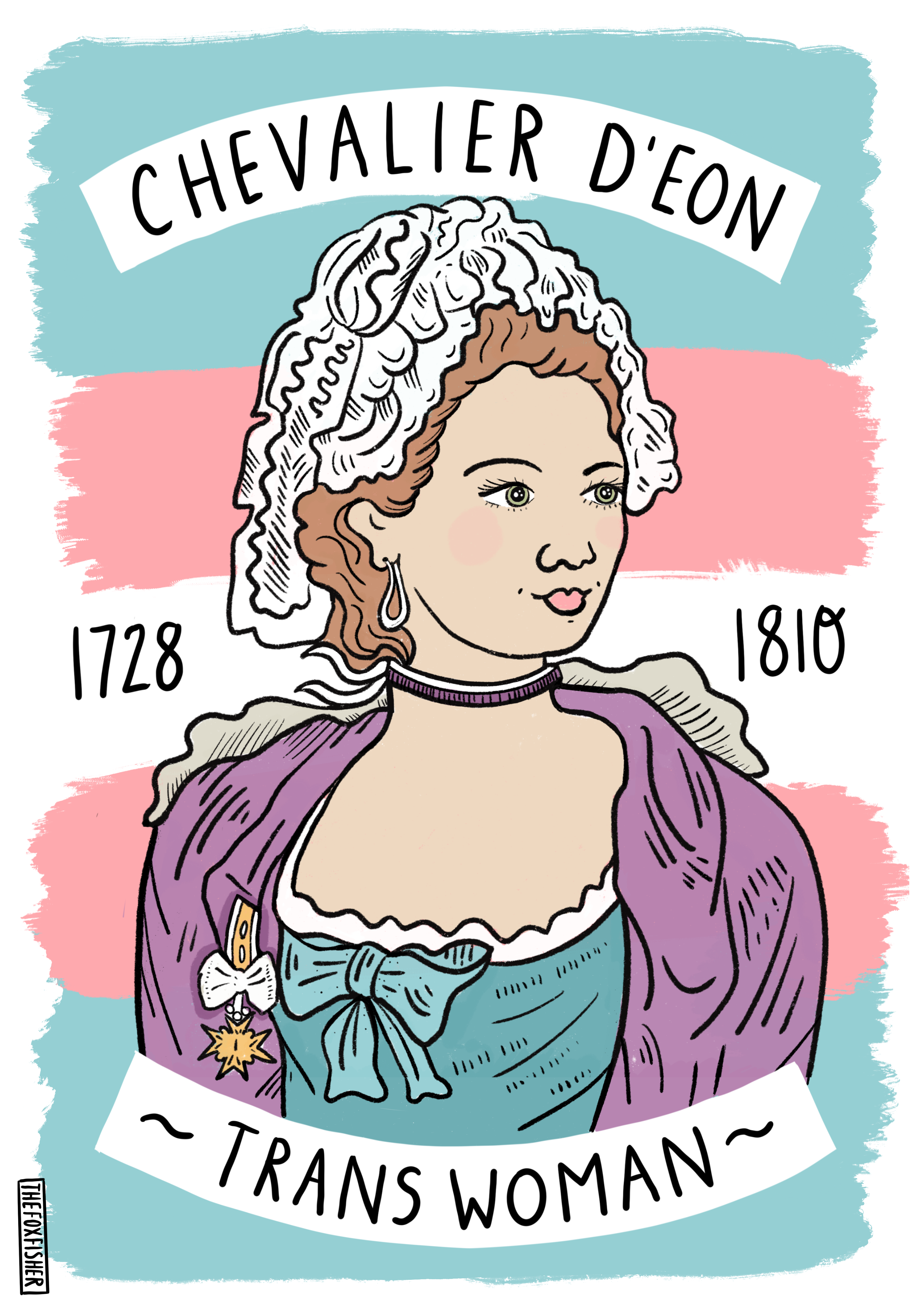 Chevalier d'Eon, Trans Woman Art Print