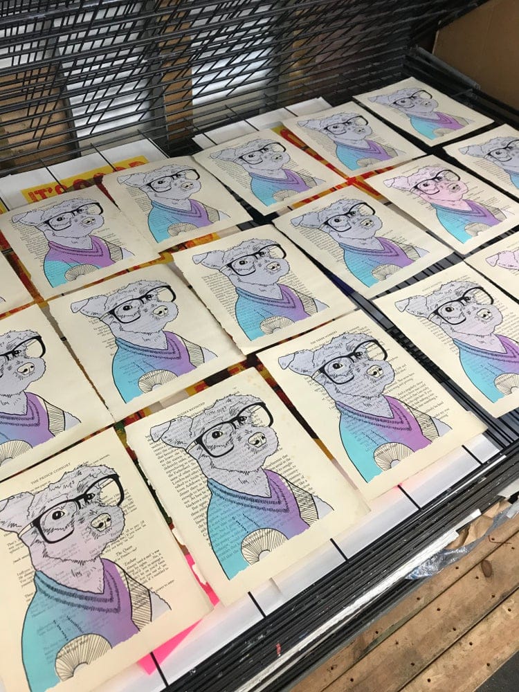 Clever Screen Print + Free Grumpy Dog Print