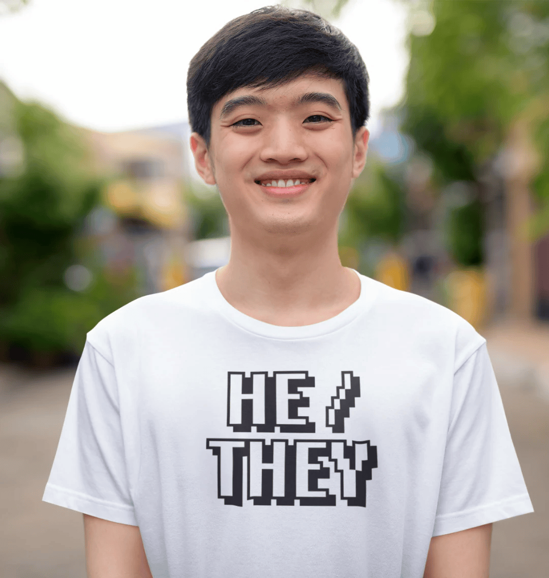 HE / THEY Pronouns T-Shirt