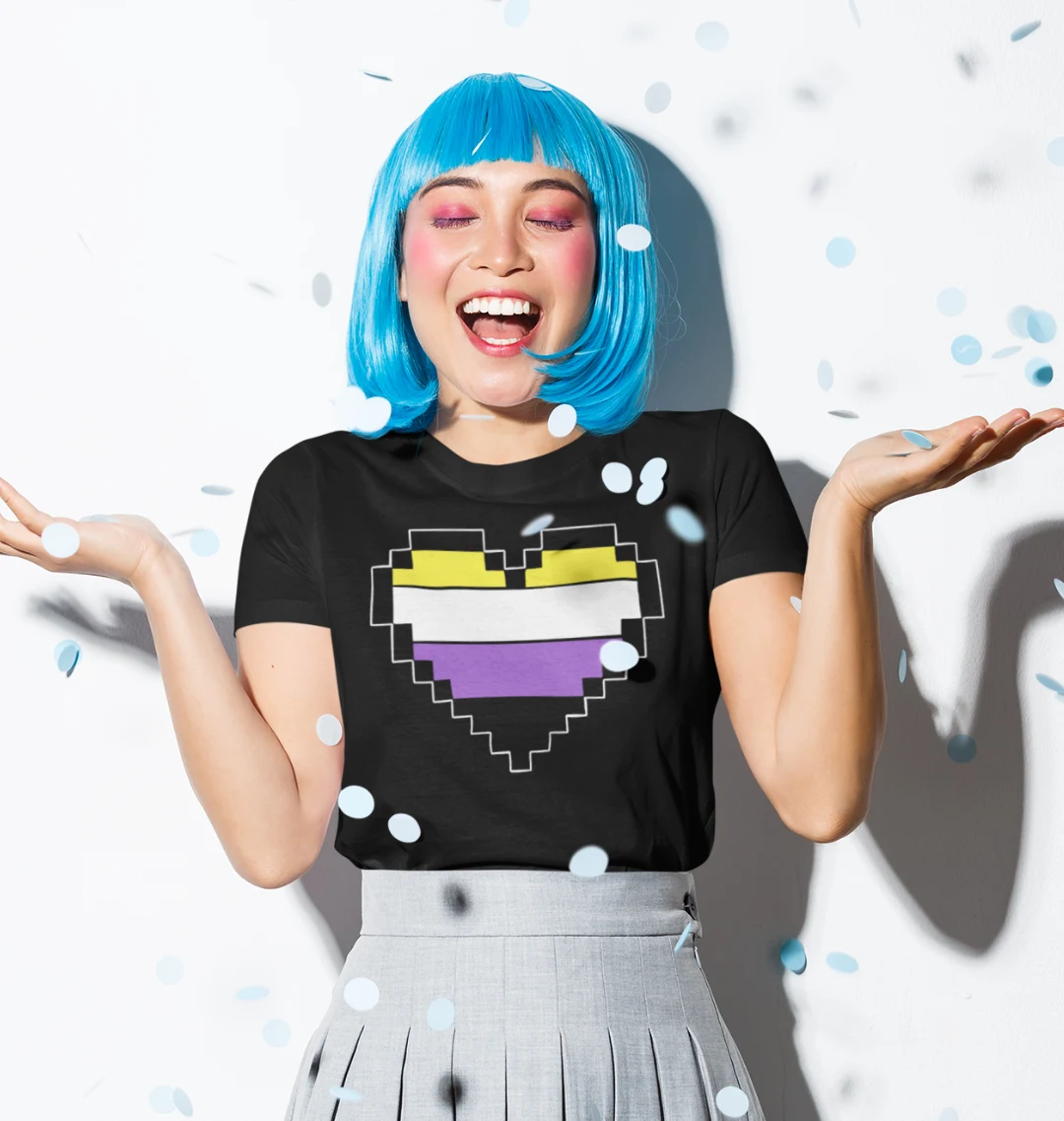 Non-Binary Heart Femme T-Shirt