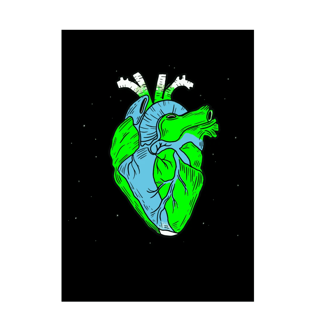 Earth Is A Heart Art Print