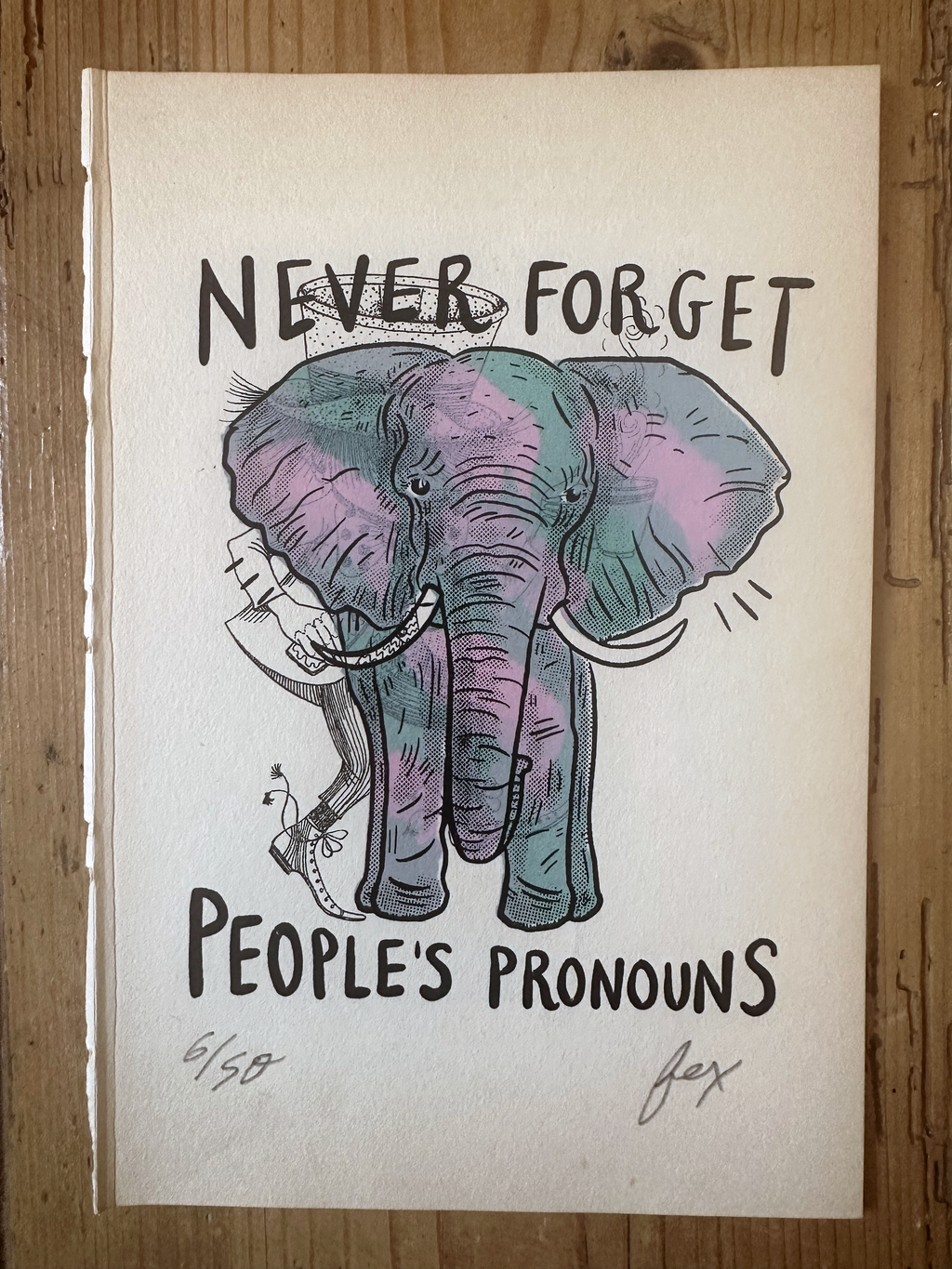 Never Forget Elephant Art