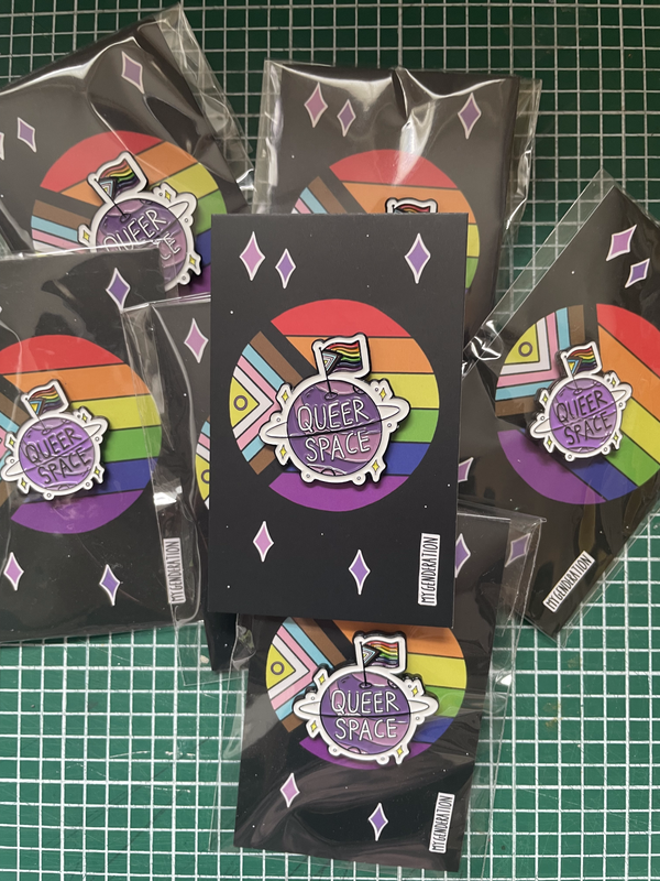 Queer Space Enamel Pride Pin Badge