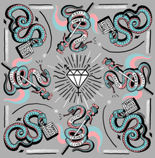 Snakes for Trans Rights Grey Bandana - Limited Edition Pre-Order