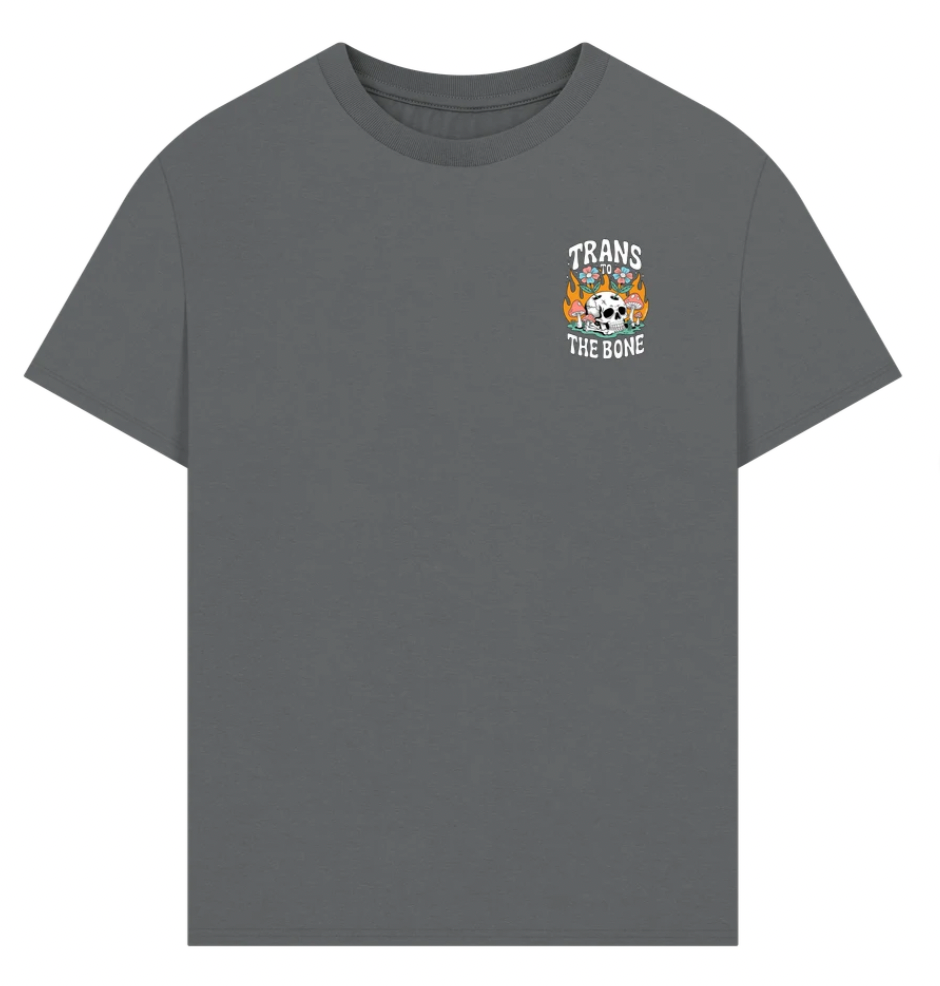 Trans to the Bone -- Organic Oversize Premium Front & Back Design Tee