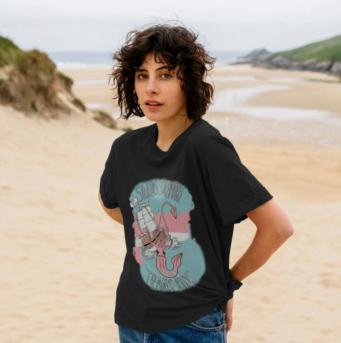 Squids Support Trans Kids (Femme Style) T-shirt
